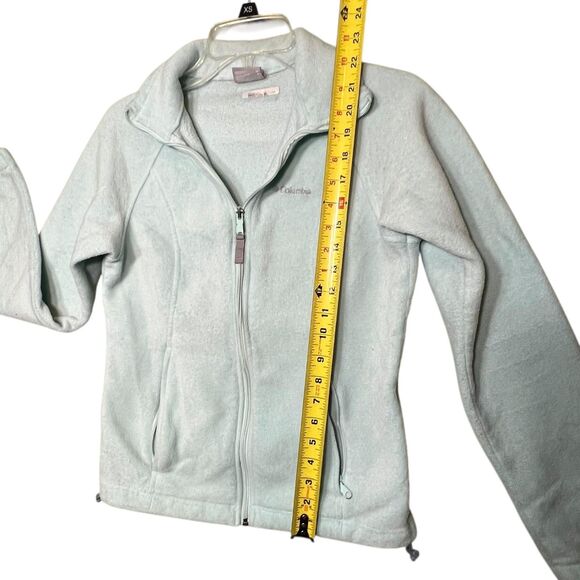 Columbia Jacket Womens Medium Light Blue XL6445 Full Zip Fleece Outdoors Hiking - Picture 8 of 11